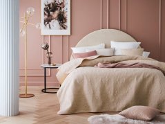 Cuvertură de pat fenomenală bej, cu cusături ornamentale 240 x 260 cm