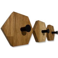 Fali fogas tömör tölgyfából - 3 db