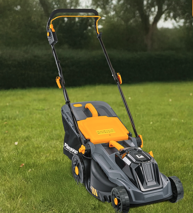 Akumulátorová kosačka s 32 cm nožom a 30 l košom PM-KSA-20M + dve batérie