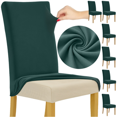 Set de huse pentru scaune din catifea elastică - 6 buc
