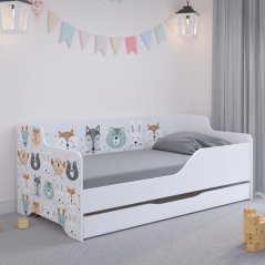 Dětská postel s lesními zvířátky 160x80 cm