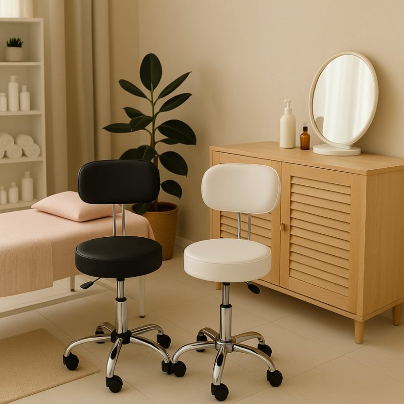 Scaun pivotant cu spătar reglabil pe înălțime