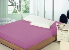Plachta na posteľ v levandulovej farbe s napínacou gumičkou