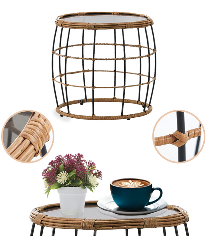 Proutěný konferenční stolek 45 cm