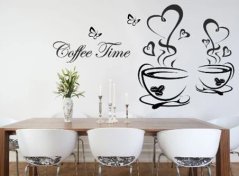 Adesivo murale per la cucina per l'ora del caffè