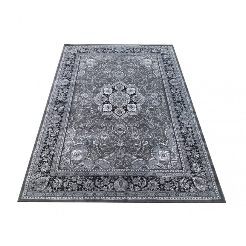 Šedý koberec s ornamenty mandala - Rozměr koberce: Šířka: 240 cm | Délka: 330 cm