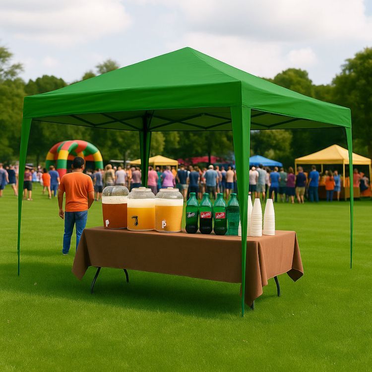 Tenda a padiglione da giardino 3x3 m con tetto estensibile automaticamente