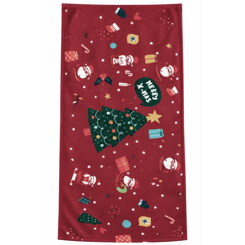 Prosop de bucătărie din microfibră cu motiv de Crăciun 25 x 50 cm