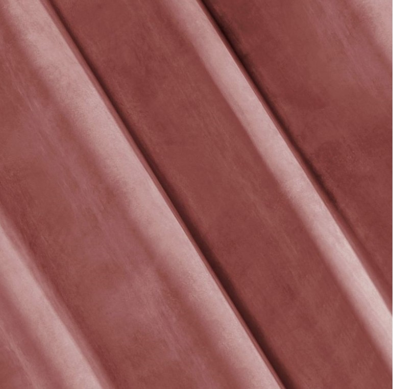 Tmavě růžový sametový závěs na okno 140 x 250 cm - Rozměr: Délka: 250 cm