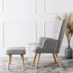 Relaxsessel mit Fußstütze LOZANO 2 - grau
