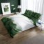 Cearșafuri din bumbac satinat cu model abstract verde-auriu - Mărimea: 3 časti: 1ks 220x200 + 2ks 70x80