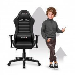 Ергономичен черен геймърски стол за тийнейджъри