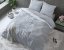 Svetlo siva bombažna posteljnina Love 160 x 200 cm