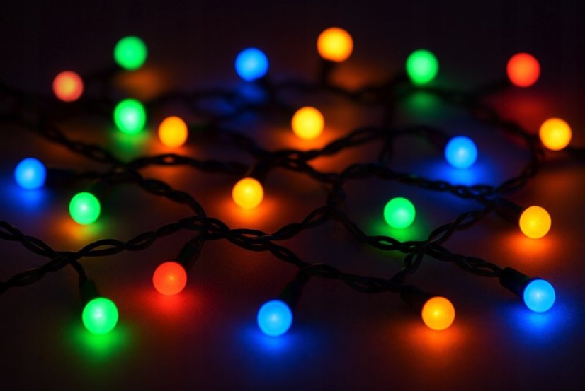 Farebné vianočné osvetlenie na stromček 100 LED - 10 m - 8 režimov