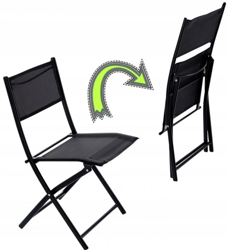 Súprava balkónového nábytku v čiernej farbe 