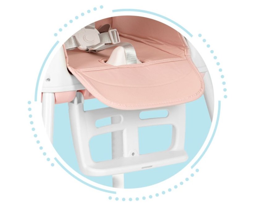 Baba etetőszék 3in1 összecsukható ECOTOYS PINK