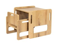 MINO set de masă și scaune pentru copii – lemn natural