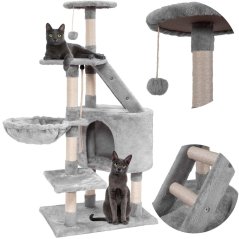 Praskalnik za mačke - siv 120 cm x 80 cm x 55 cm