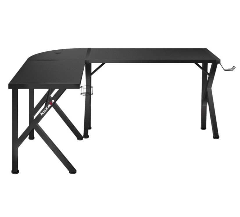 Prostorný rohový stůl HERO 6.3 v černé barvě