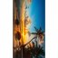 Prosop de plajă cu model romantic de apus, 100 x 180 cm