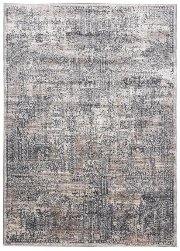 Designový moderní koberec se vzorem v hnědých odstínech