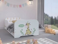 Krásná dětská postel s motivem žirafy 160 x 80 cm