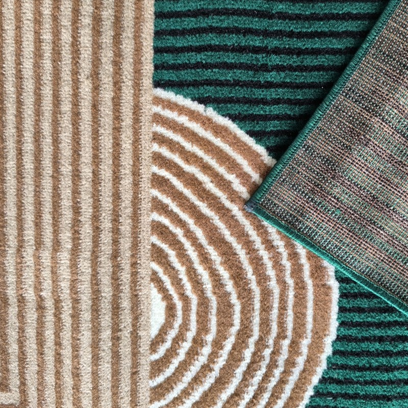 Tappeto ALFA con motivo geometrico - verde