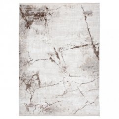 Krémový dizajnový vintage koberec s abstraktným vzorom