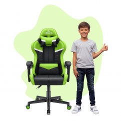 Детски стол за игра HC - 1004 черно и зелено
