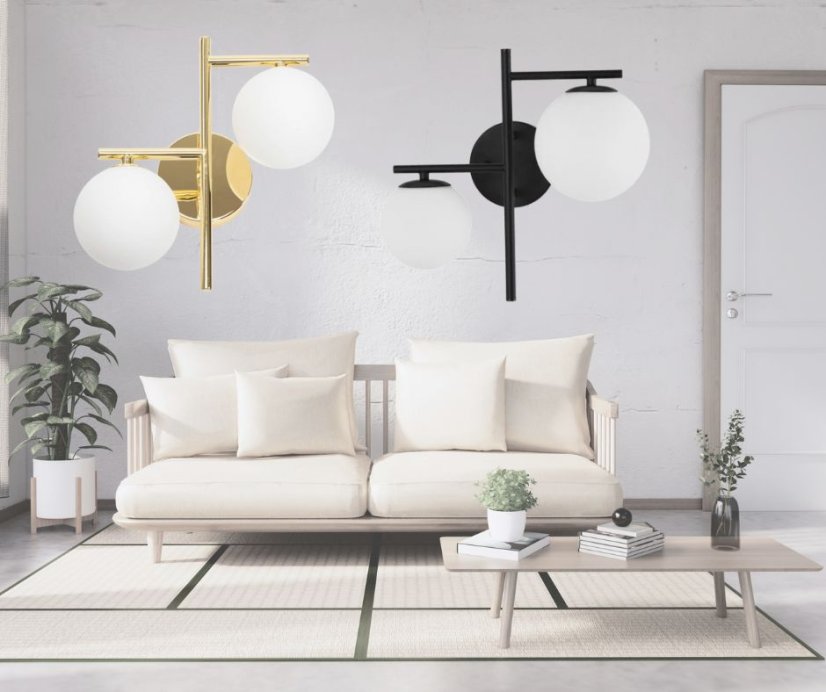 Elegantní nástěnné svítidlo 25W do interiéru - Barva: Černá