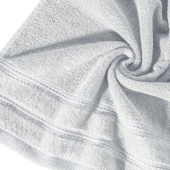 Asciugamano GLORY in grigio, con bordo in velluto e filo lucido