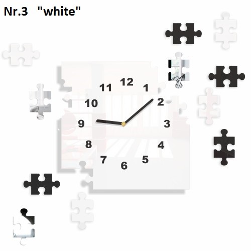 Nástenné nalepovacie hodiny Puzzle