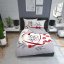 Bavlnené posteľné obliečky s romantickým motívom sivej farby