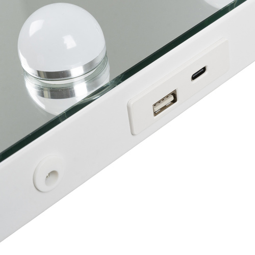 LED kosmetické zrcátko s nastavitelným osvětlením - 58 x 46 cm