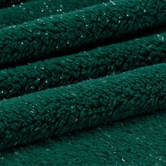 Luxusní flanelová deka s elegantní stříbrnou nití - zelená