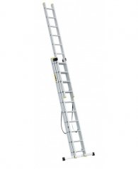 Viacúčelový hliníkový rebrík, 3 x 10 priečok a nosnosť 150 kg