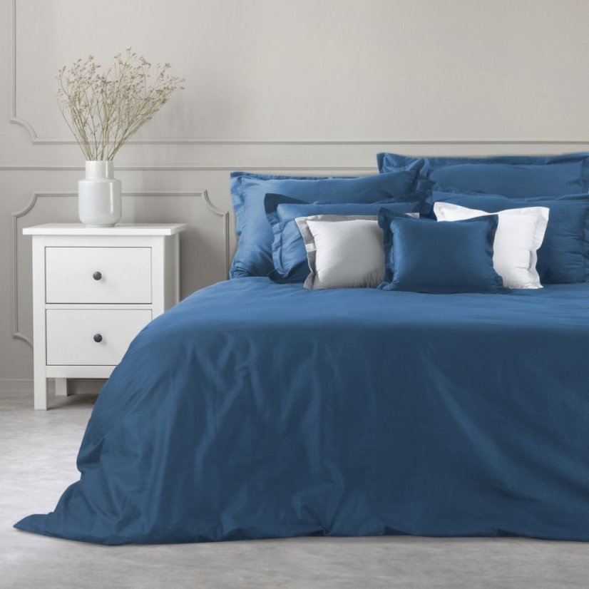 Navy blue jednofarebná dekoračná obliečka na vankúš NOVA COLOR
