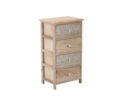 Komoda LUIZA so 4 zásuvkami – boho dizajn, 40 x 29 x 73 cm