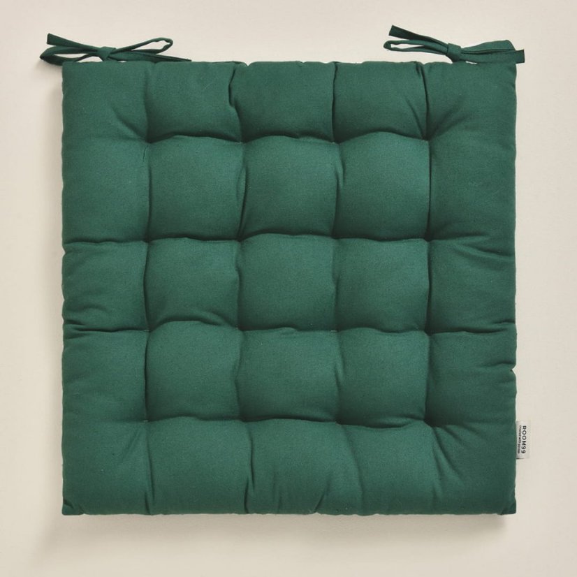 Művészi zöld pamut székpárna
