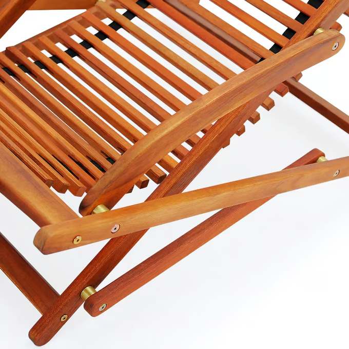 Lettino da giardino pieghevole 166 x 70 x 70 cm con poggiatesta