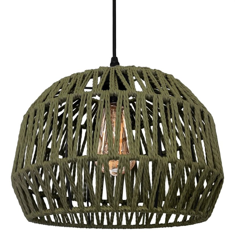 Viseća lampa od jutenog užeta - Boja: Bež