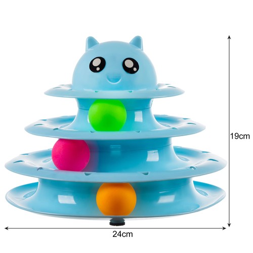 Interaktivní hračka pro kočky - věž s míčky