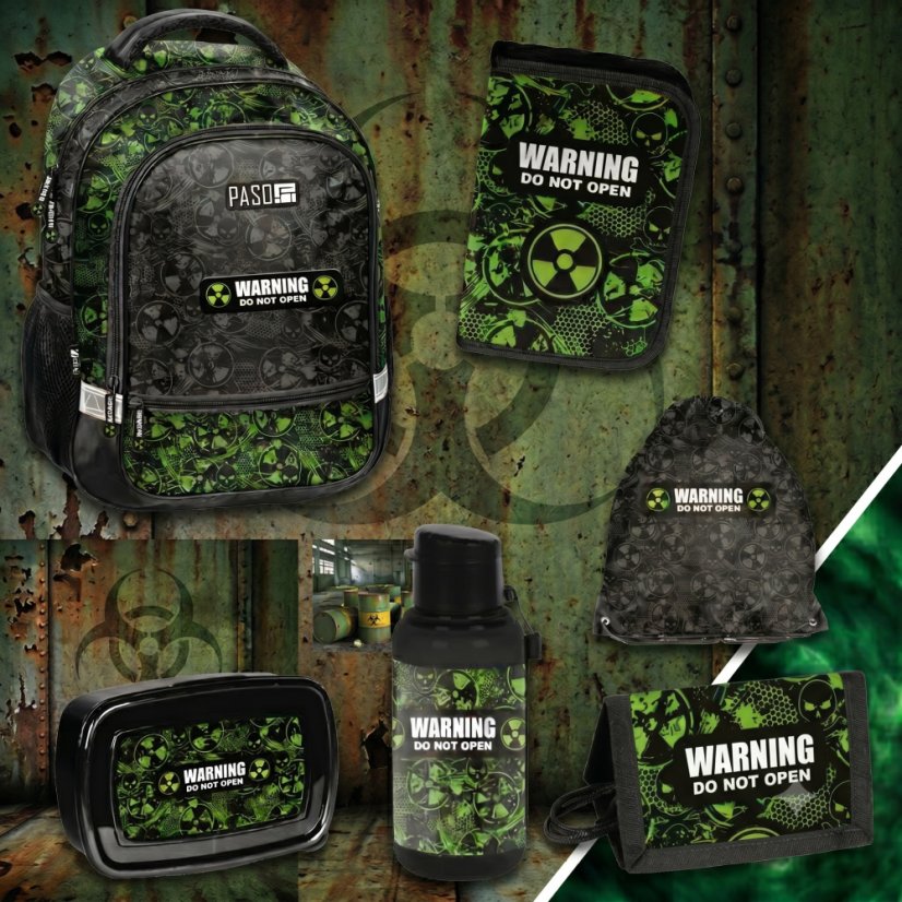 Školský set Alert 5v1 – batoh, peračník, obedár, taška na topánky, peňaženka