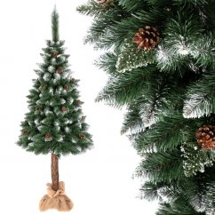 Božično drevo na klinu z borovimi storži in okraski 220 cm