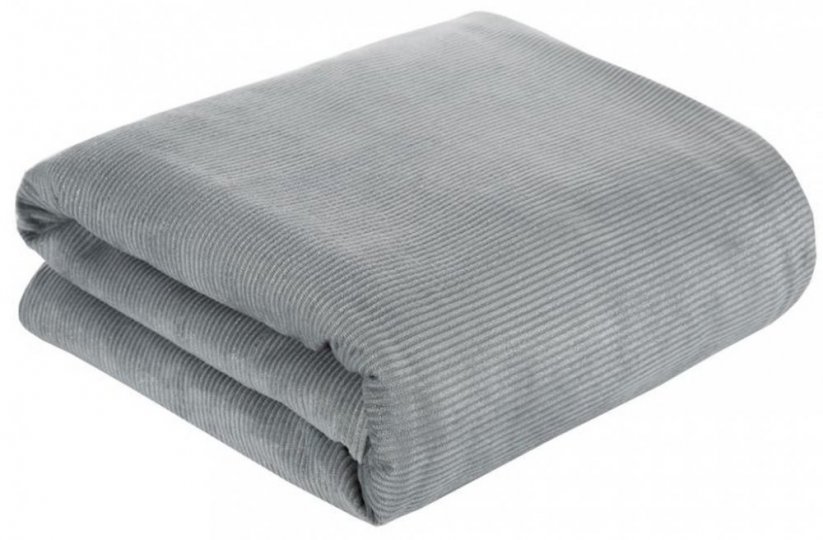 Přehoz nebo deka v moderní šedé barvě 220 x 240 cm