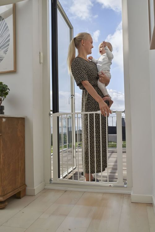 Schodišťová a dveřní zábrana bílá