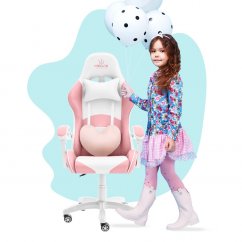 Детски стол за игра в розово за момиче KIDS PINK- WHITE