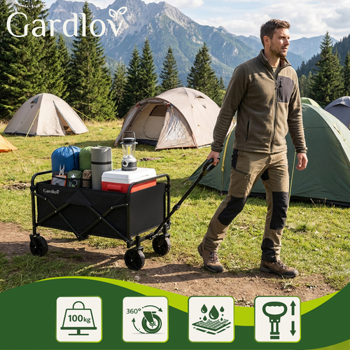 Skládací zahradní vozík 90 l - 70,5 x 47 x 46 cm