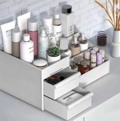 Organizzatore di cosmetici 26,5 x 16 x 11,5 bianco