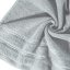 Osuška GLORY v tmavě šedé barvě, s velurovým okrajem a lesklou nití - Velikost: Šířka: 50 cm | Délka: 90 cm